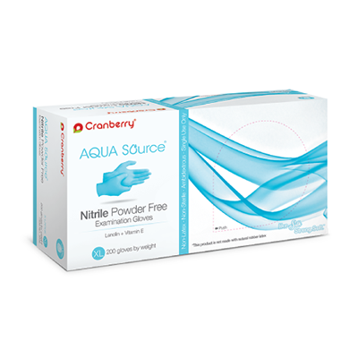Aqua Source nitrile medical gloves
