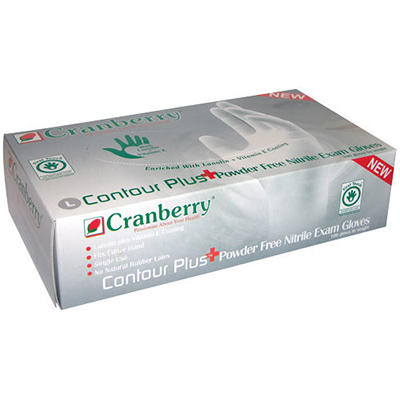 Cranberry Contour Plus Nitrile Medical Gloves