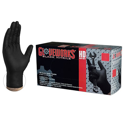 Gloveworks HD Black Nitrile Utility/Automotive Gloves