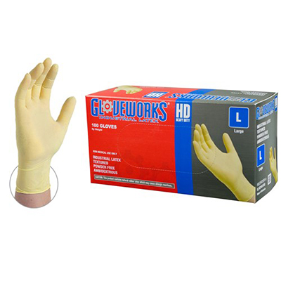 Gloveworks Ivory Latex Utility/Automotive Gloves