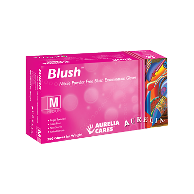 Aurelia Blush Nitrile Gloves